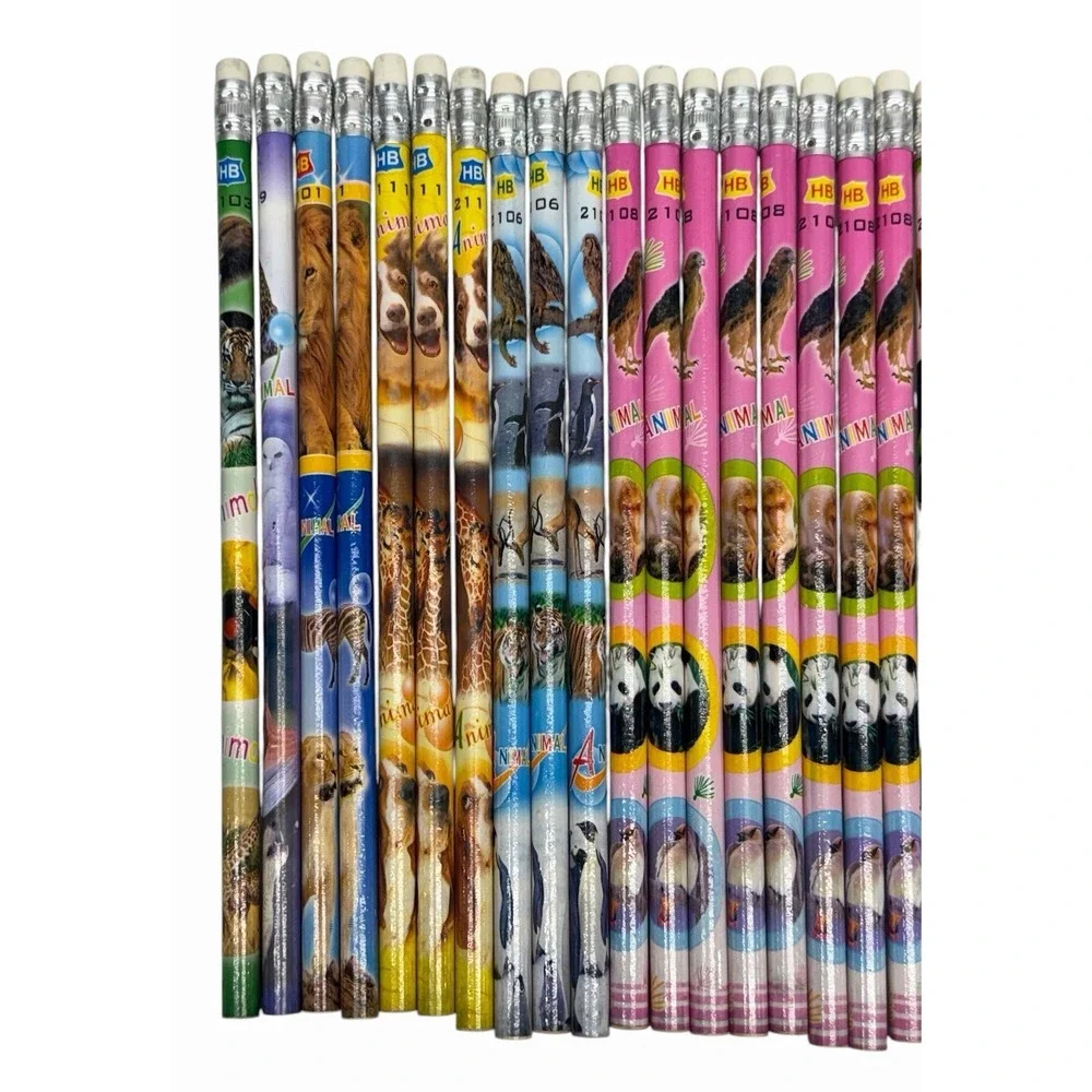 Lot of 28 HB Pencils Animals Pencil #s 2106, 2107, 2108, 2111, 2101, 2103, 2109